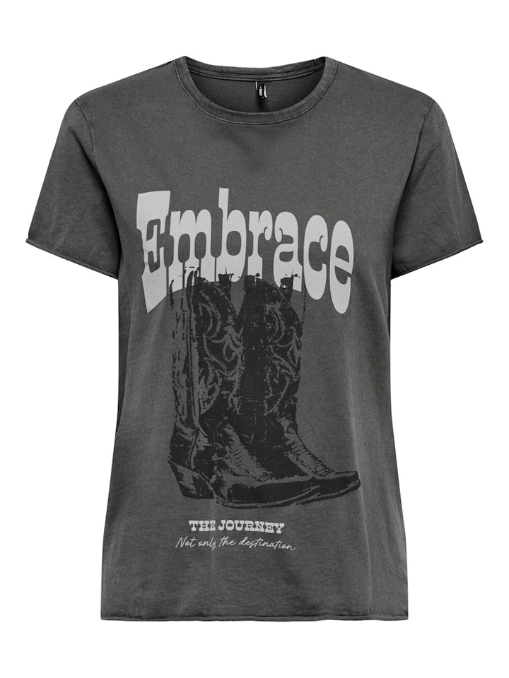 Onllucy Life Reg S/s Top Jrs Noos - Steel