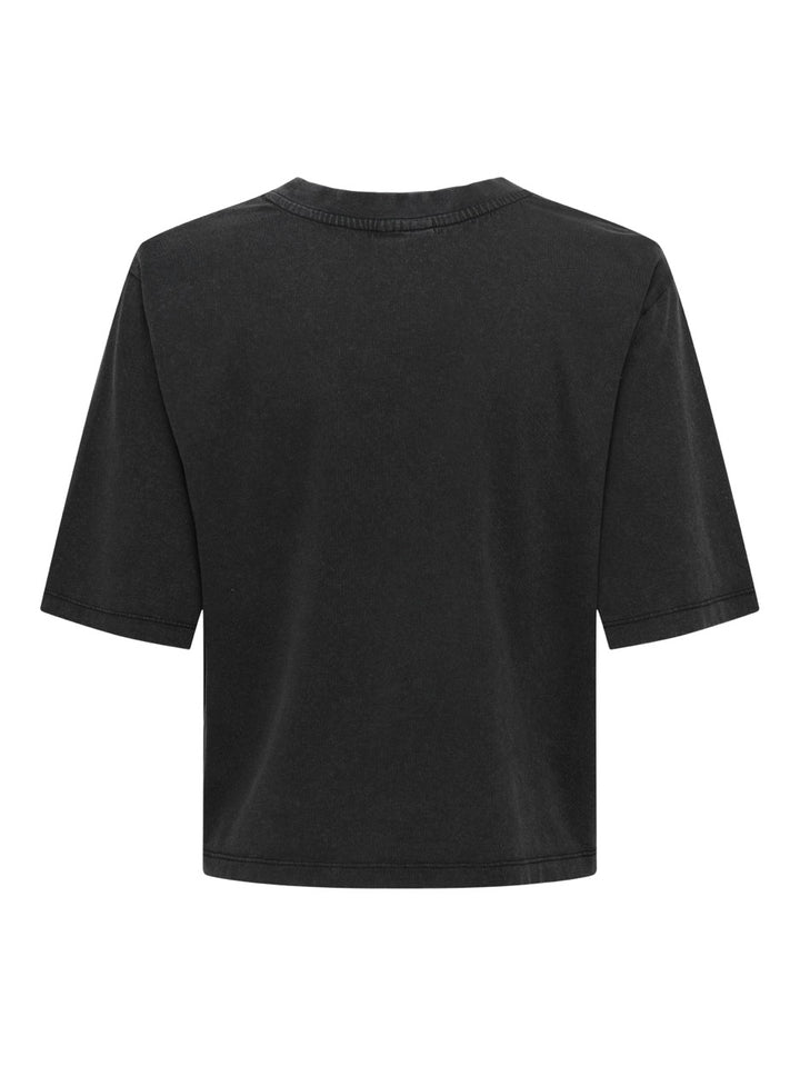 Jdycarla S/s Washed Print Top Jrs - Antraciet