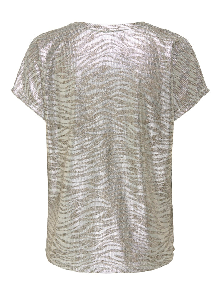 Onlmirinda S/s V-neck Top Pri Jrs - Zilverkleurig