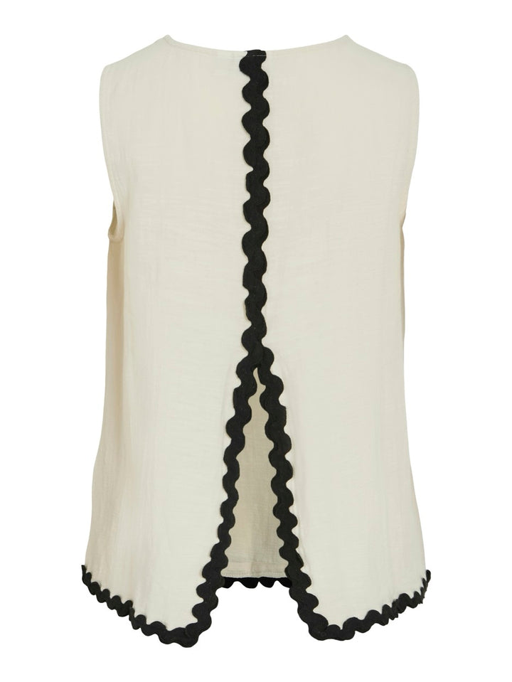 Vimanda Wavy O-neck S/l Top - Off-white