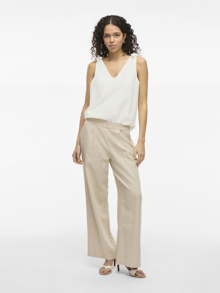 Vialvadora V-neck Sl Top - Off-white