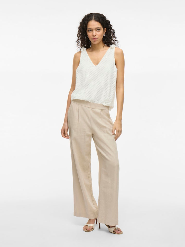 Vialvadora V-neck Sl Top - Off-white