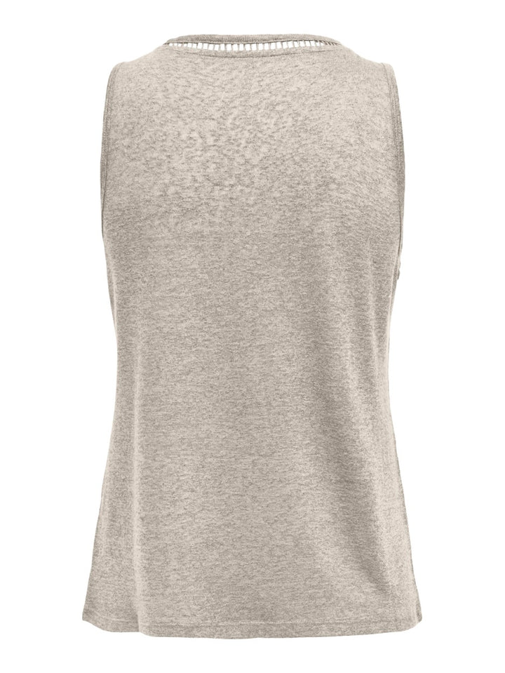 Onlpenny S/l V-neck Top Jrs Noos - Zand