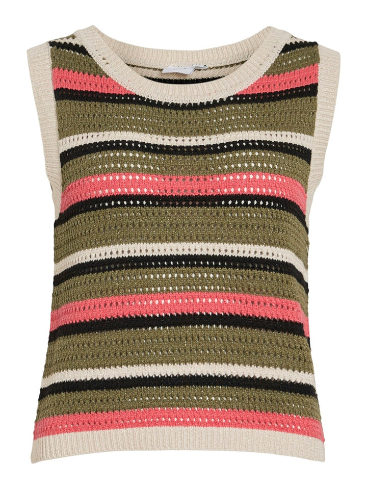 Vidulipa O-neck S/l Glitter Knit To - Zand Dessin