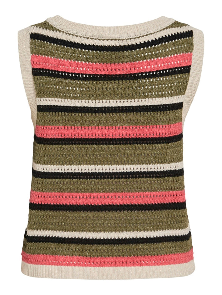 Vidulipa O-neck S/l Glitter Knit To - Zand Dessin