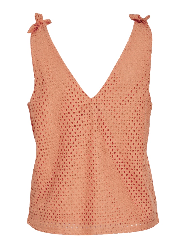 Vialvadora V-neck Sl Top - Oranje Dessin