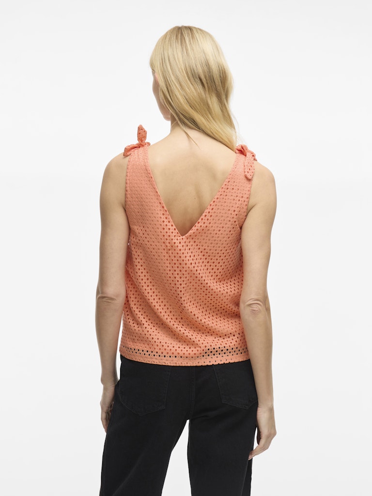 Vialvadora V-neck Sl Top - Oranje Dessin