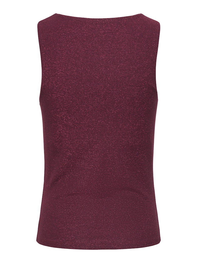 Onlea Glitter S/l 2-ways Top Jrs Noos - Bordeaux