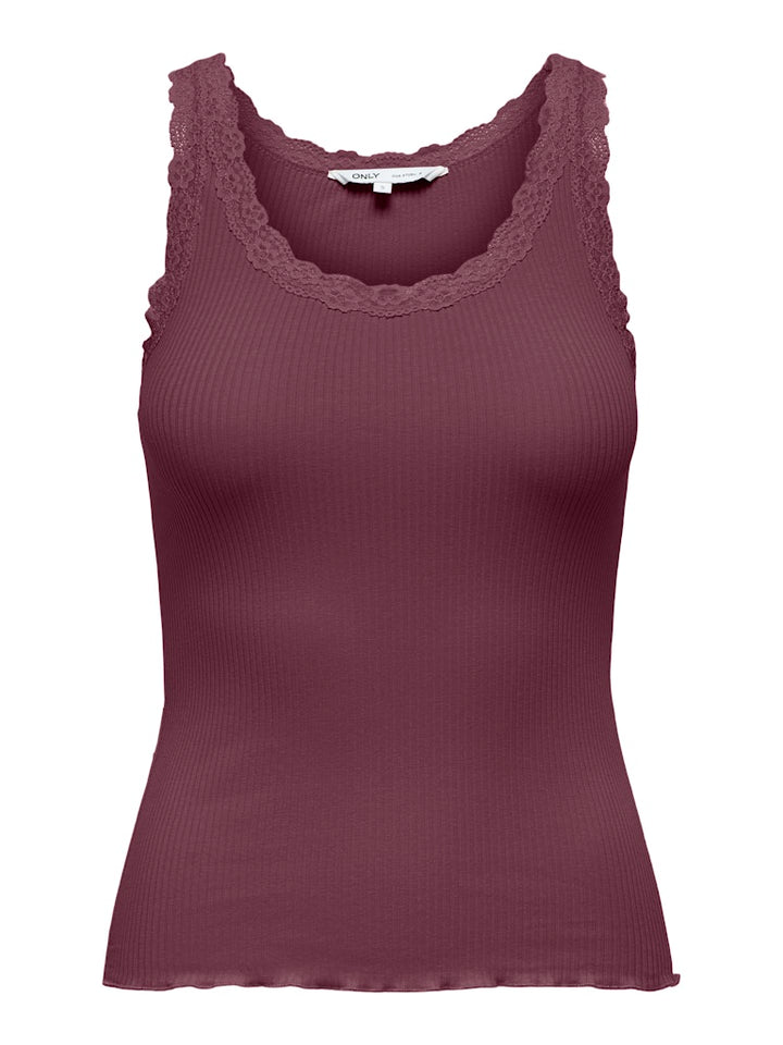 Onlsara Sharai Lace Tank Top - Bordeaux