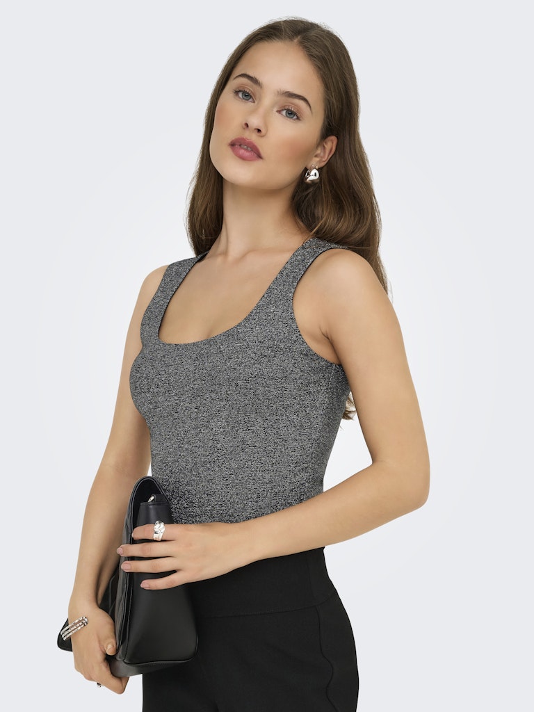 Onlea Glitter S/l 2-ways Top Jrs Noos - Zwart