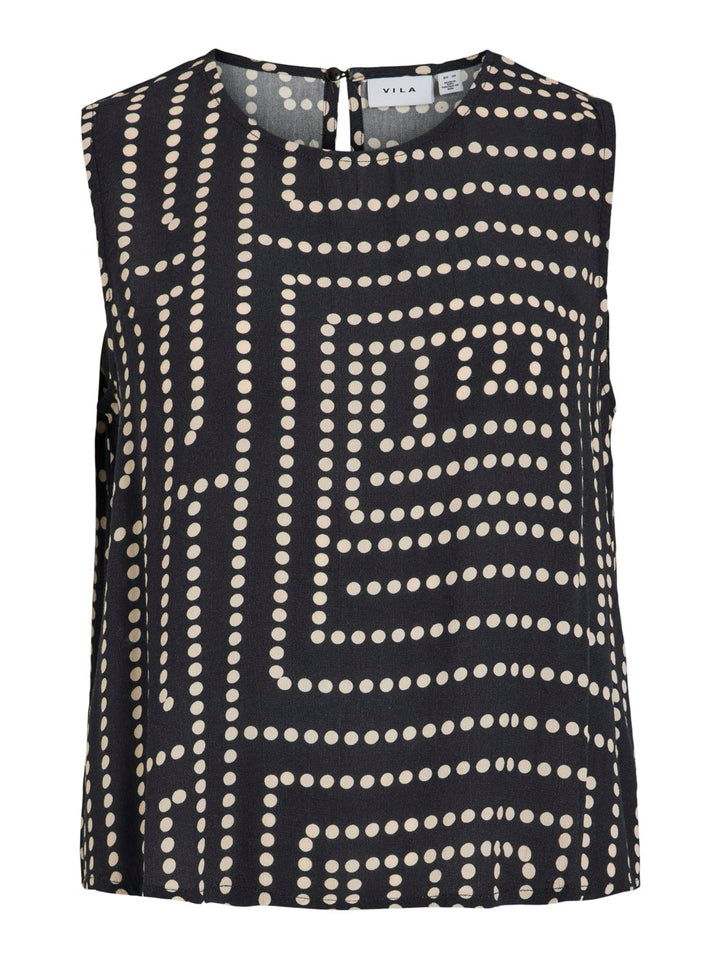 Vifrelli Klio S/l Short Top - Zwart Dessin