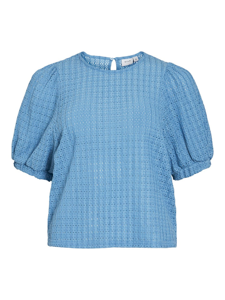 Viminera O-neck 2/4 Top/tes - Lichtblauw