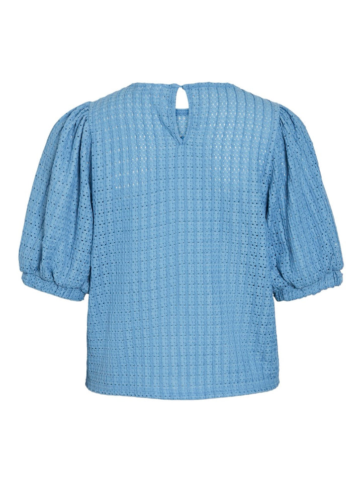 Viminera O-neck 2/4 Top/tes - Lichtblauw