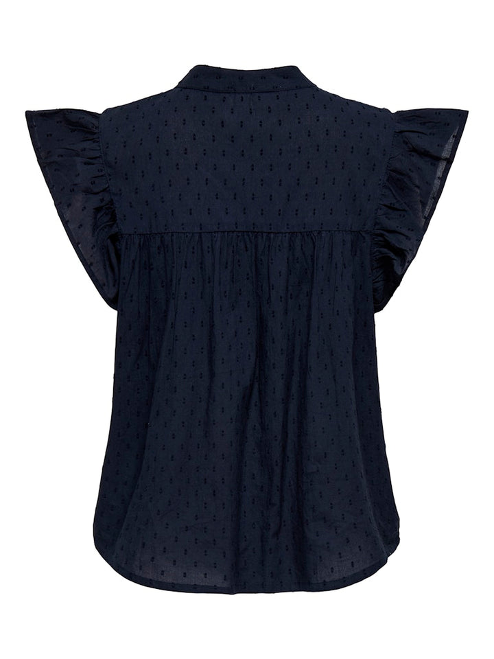 Jdykaya Sl Embroidery Top - Navy