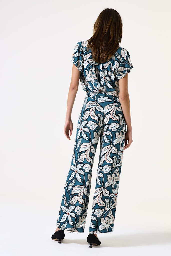 Blouse Km - Blauw Dessin