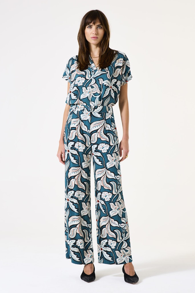 Blouse Km - Blauw Dessin