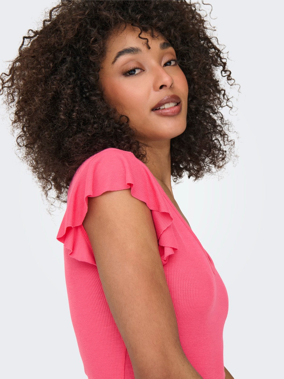 Onlbelia Cap Sleeve Top Jrs Noos - Pink