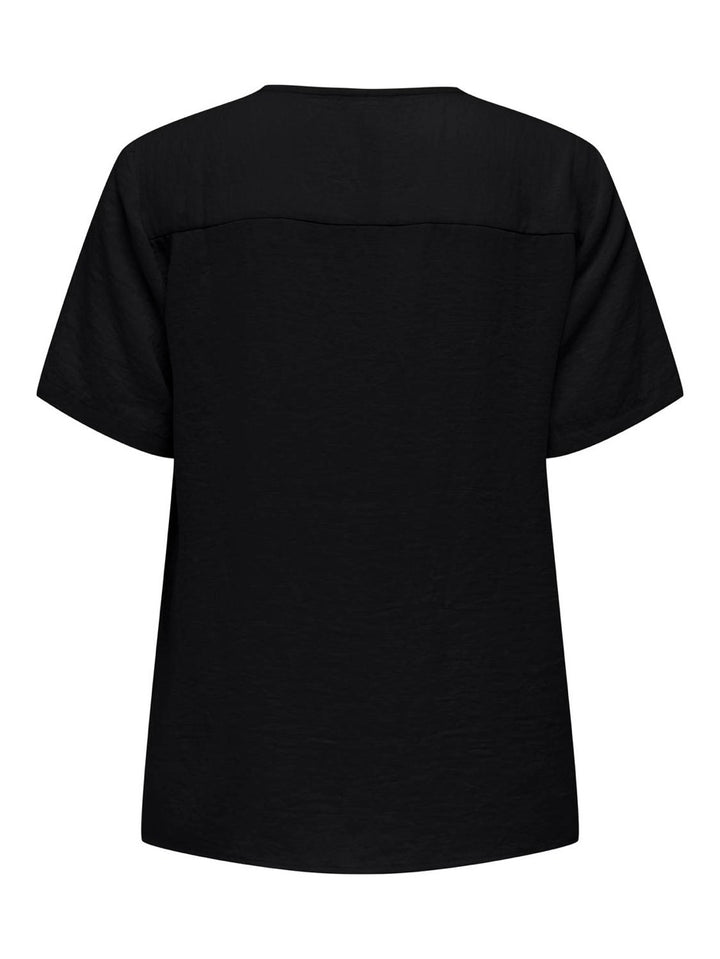 Jdydivya Life S/s V-neck Top Wvn Di - Zwart