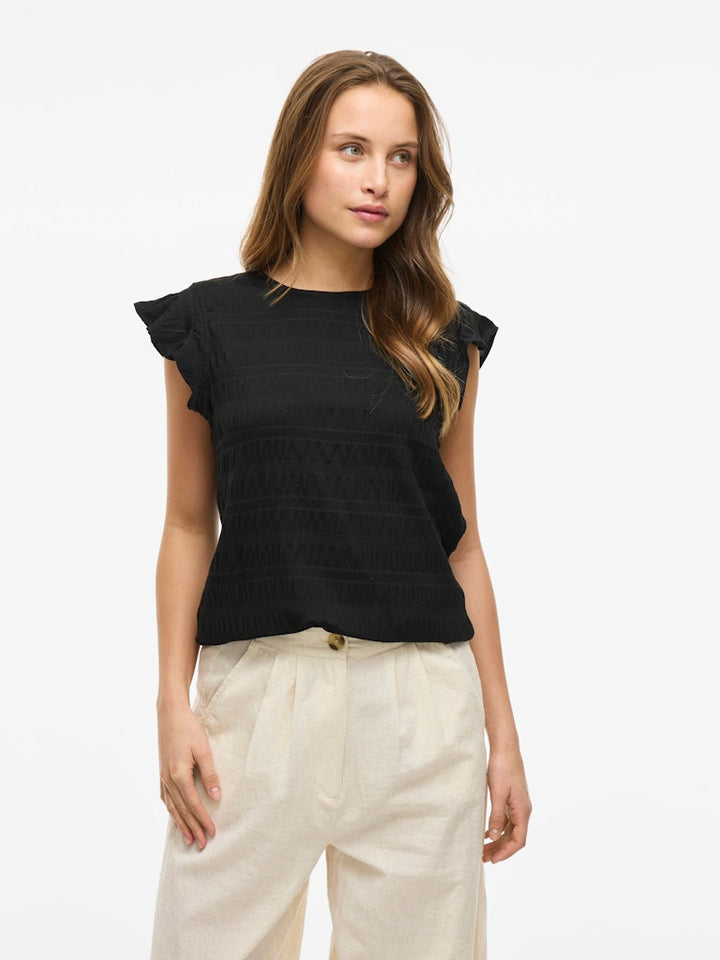 Viraye Ss Top - Zwart