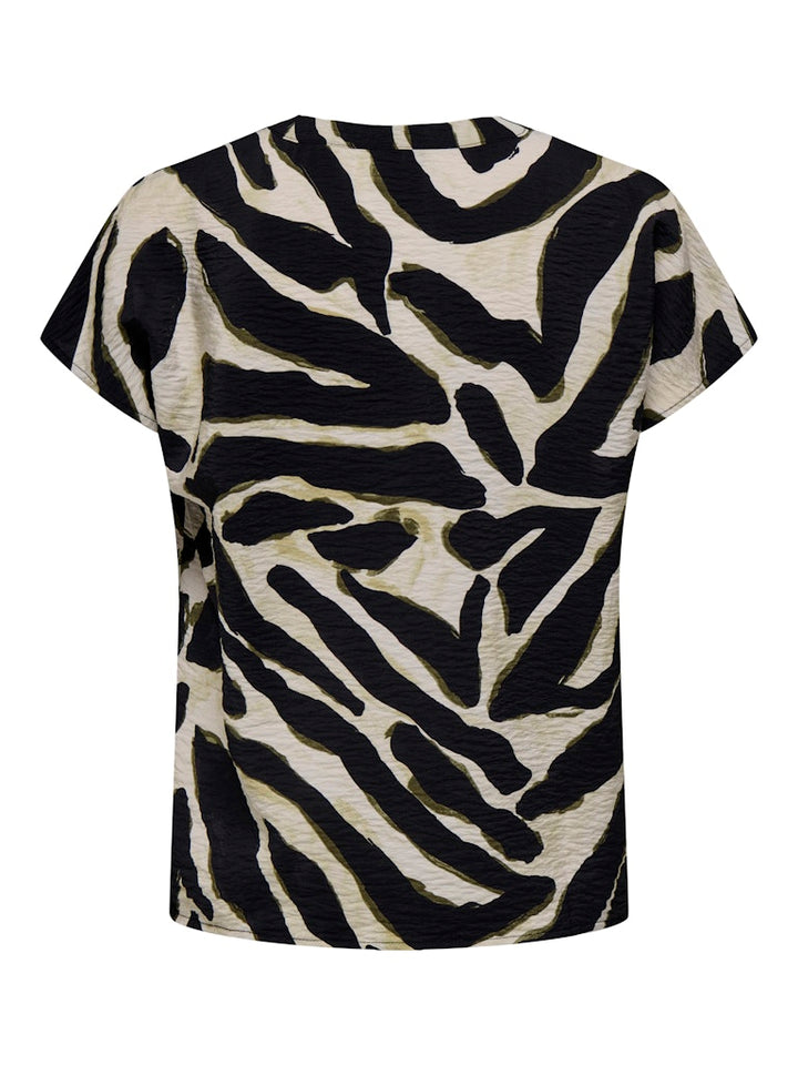 Jdyjasmine S/s Top Wvn - Zwart Dessin
