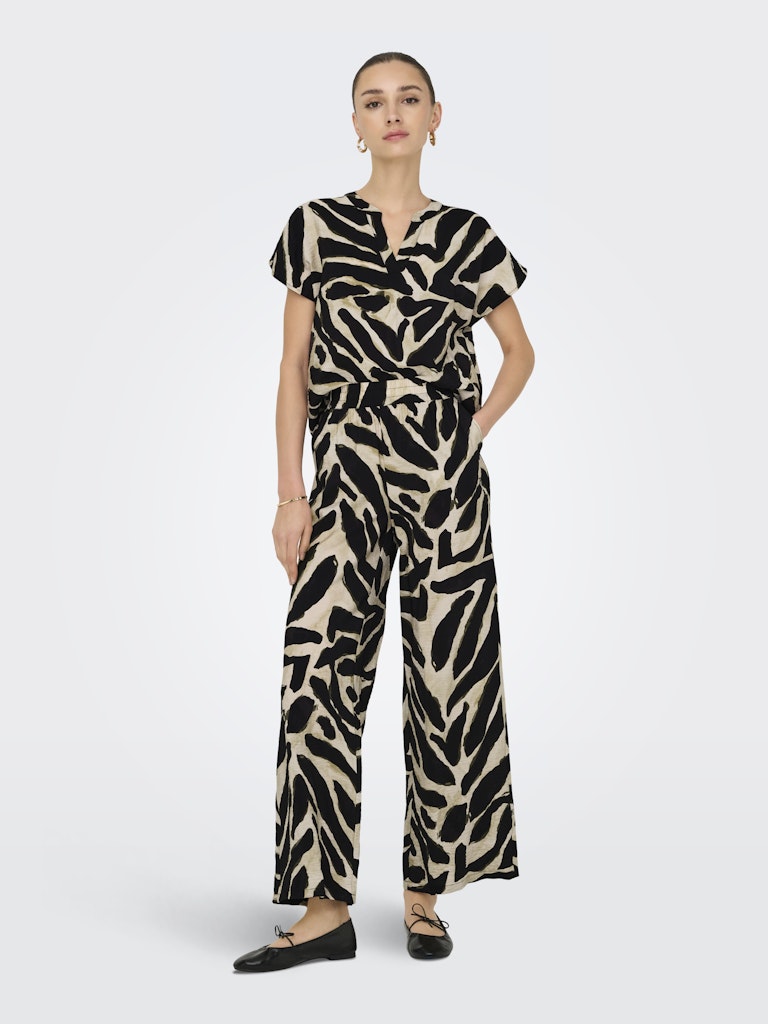 Jdyjasmine S/s Top Wvn - Zwart Dessin