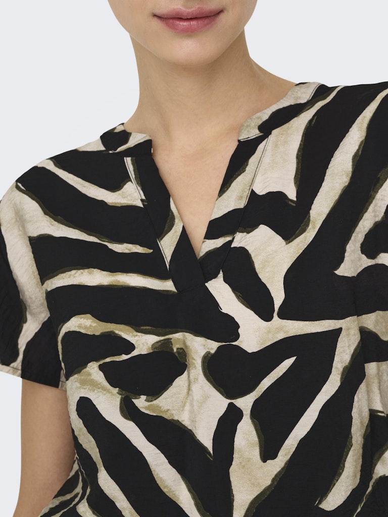 Jdyjasmine S/s Top Wvn - Zwart Dessin