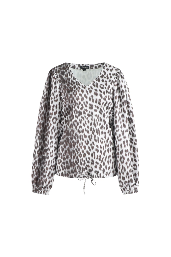 Bilie Top##7; 014757 Sand/oliv - Ecru Dessin