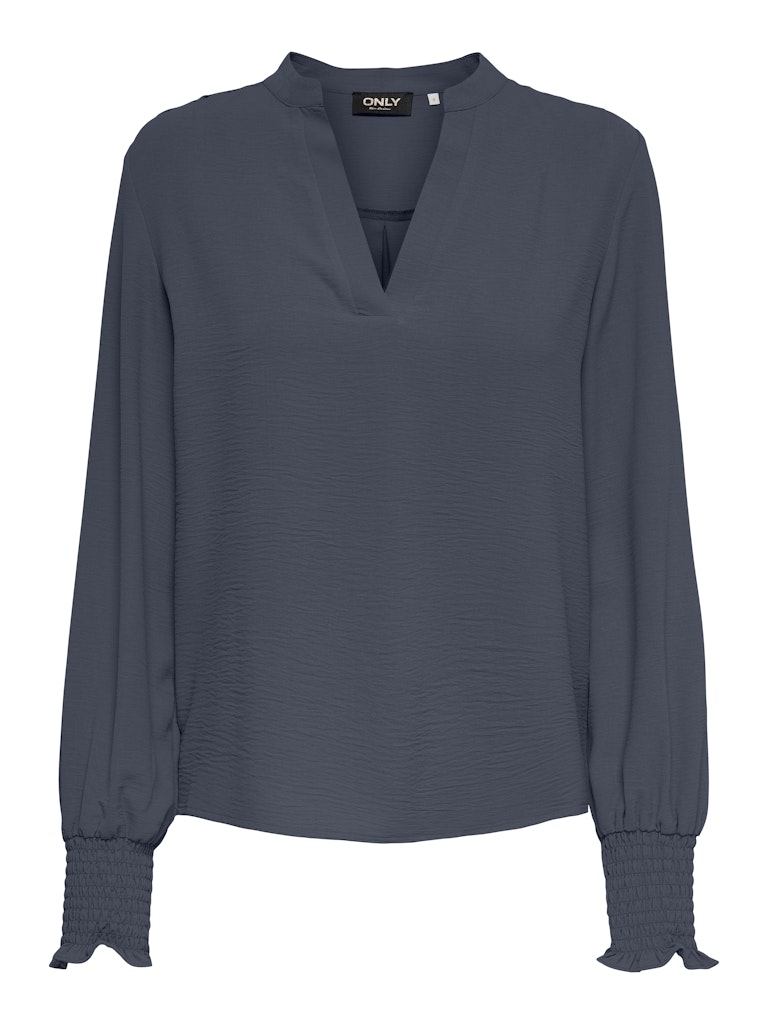 Onlmette V-neck Ls Smock Top Noos Wvn - Rafblauw