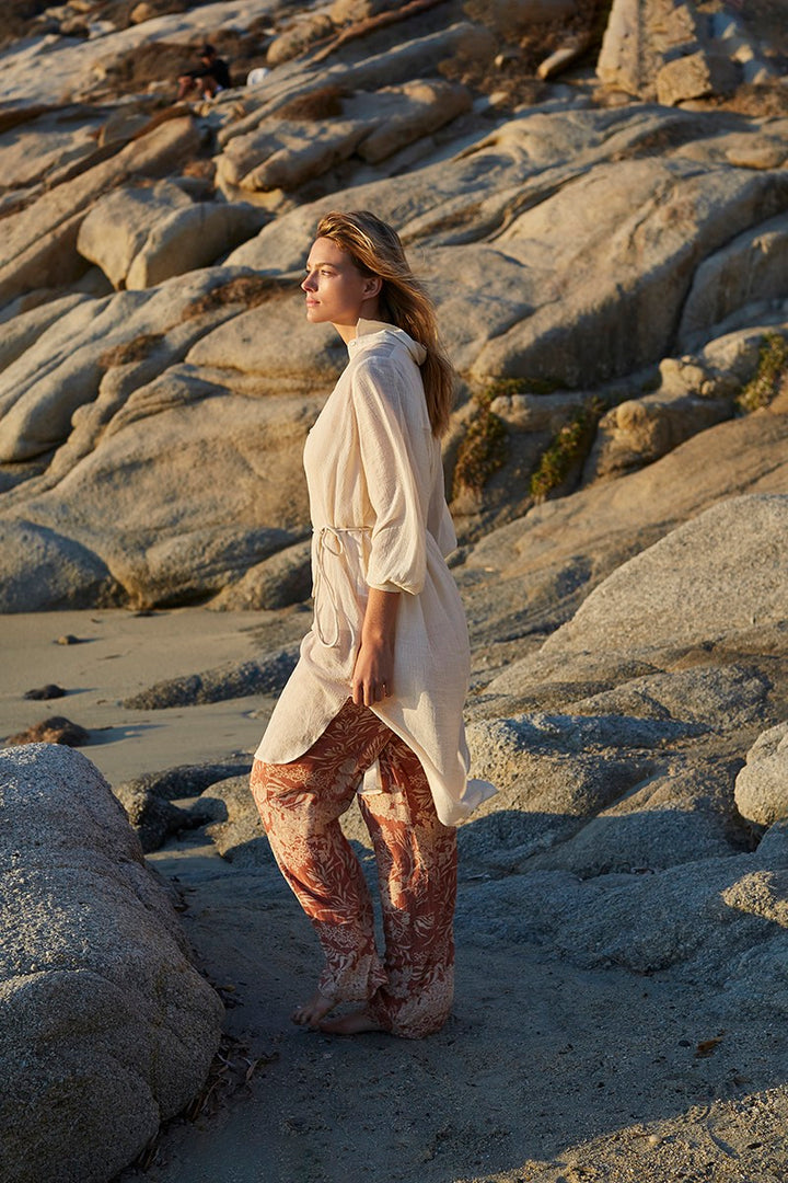 Shirt Dress With Structure - Zand