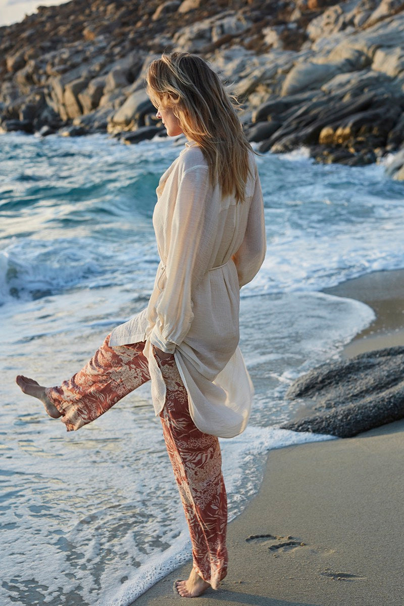 Shirt Dress With Structure - Zand