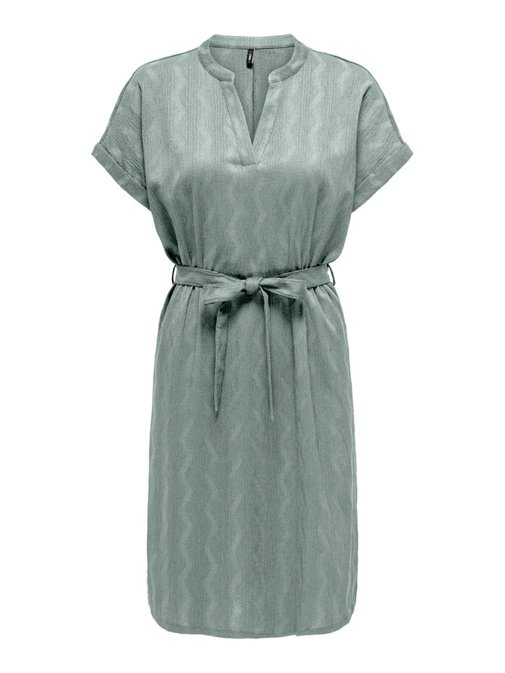 Onldia S/s V-neck Dress Cs Jrs - Olijf