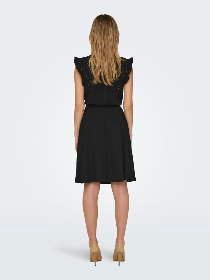Onlelisa S/l V-neck Dress Cs Jrs - Zwart