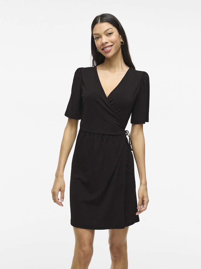 Vinayeli Ss Short Dress - Zwart