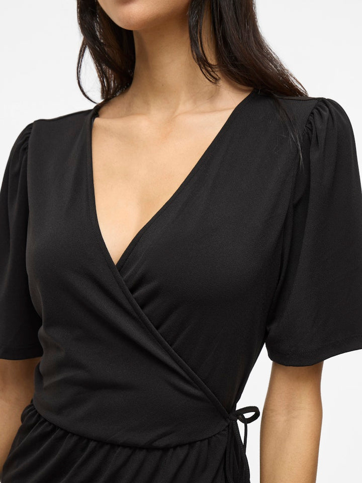 Vinayeli Ss Short Dress - Zwart