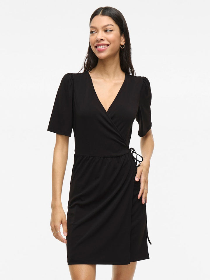 Vinayeli Ss Short Dress - Zwart