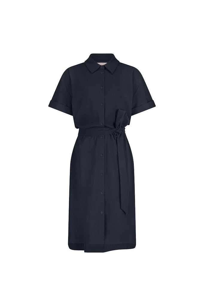 Louna Blouse Dress - Navy