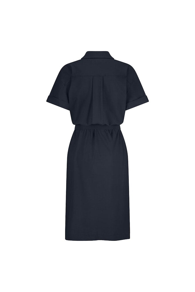 Louna Blouse Dress - Navy