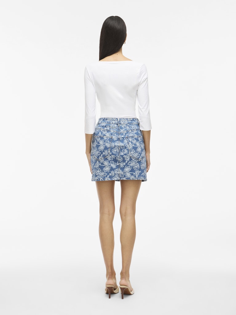 Vichia Hw Mini Flower Skirt - Blauw Dessin