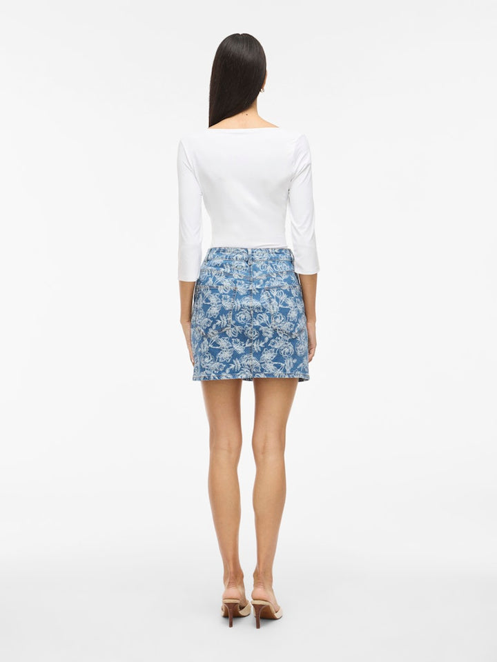 Vichia Hw Mini Flower Skirt - Blauw Dessin
