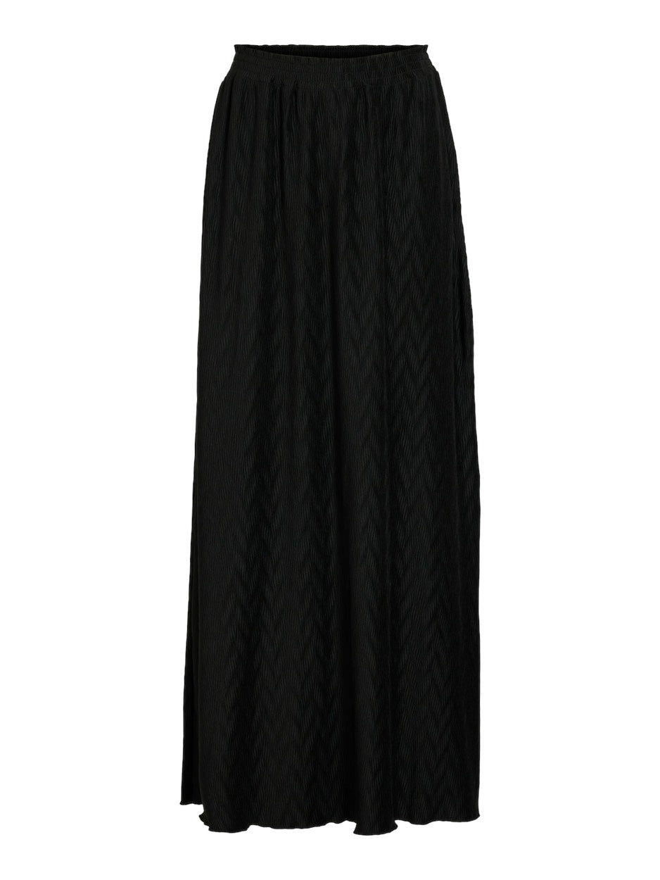 Viplisea Hw Maxi Skirt/r - Zwart