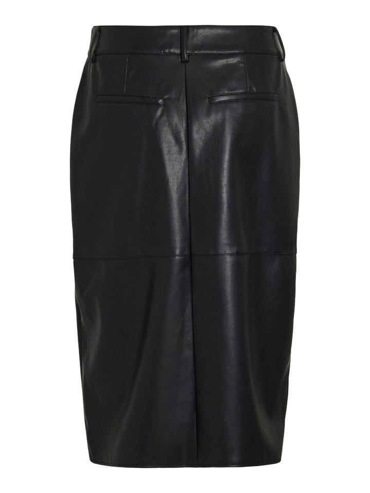Vidagmar Hw Midi Coated Skirt - Noos - Zwart