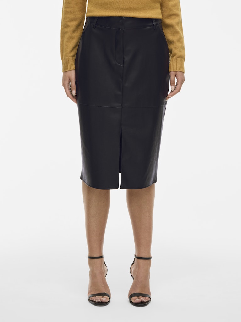 Vidagmar Hw Midi Coated Skirt - Noos - Zwart