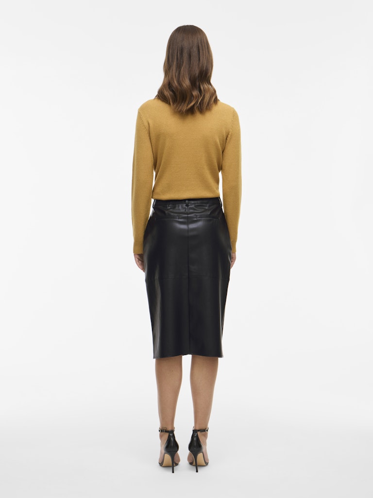 Vidagmar Hw Midi Coated Skirt - Noos - Zwart