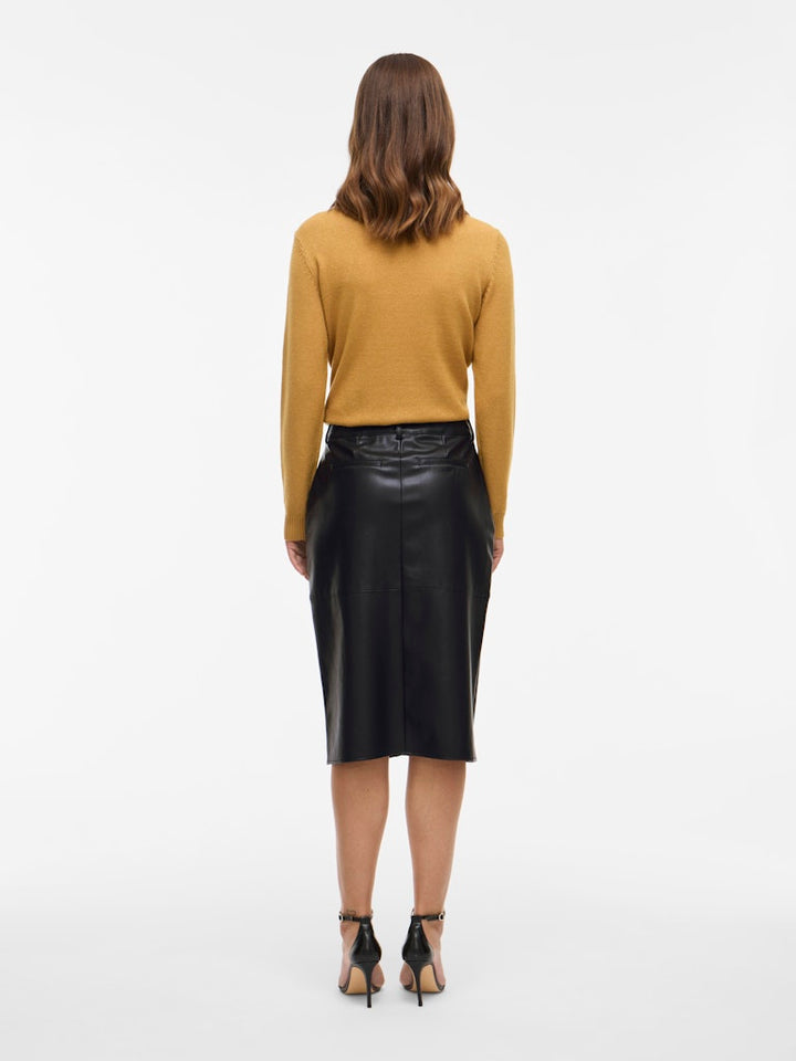 Vidagmar Hw Midi Coated Skirt - Noos - Zwart