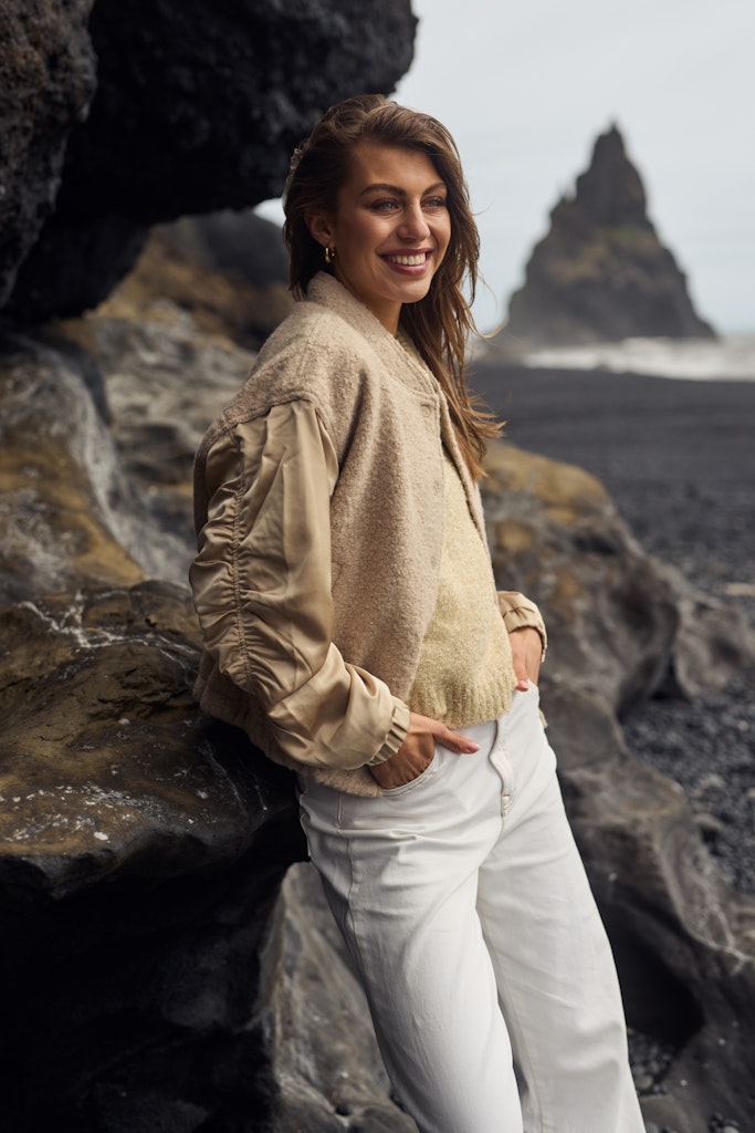 Baltimore Jacket Satin - Zand