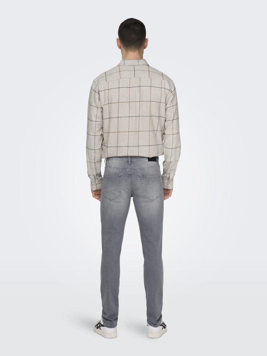 Slim Fit Gey Denim Model Loom - Grey Denim