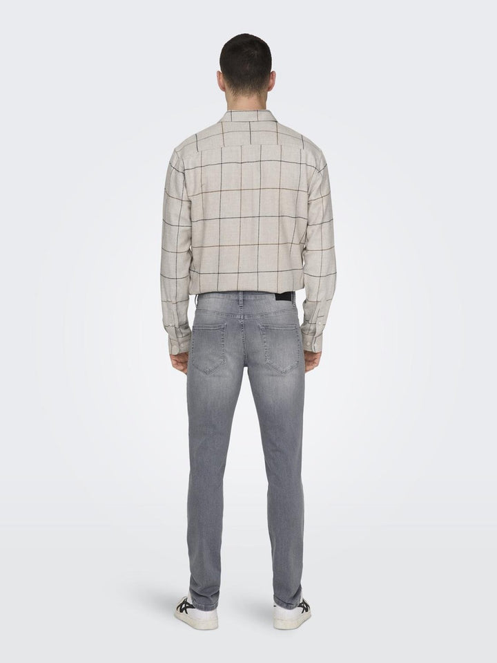 Slim Fit Gey Denim Model Loom - Grey Denim