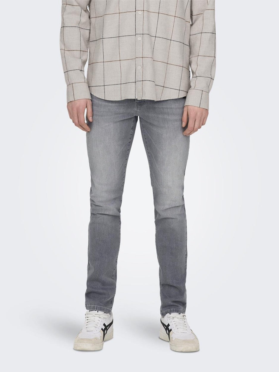 Slim Fit Gey Denim Model Loom - Grey Denim