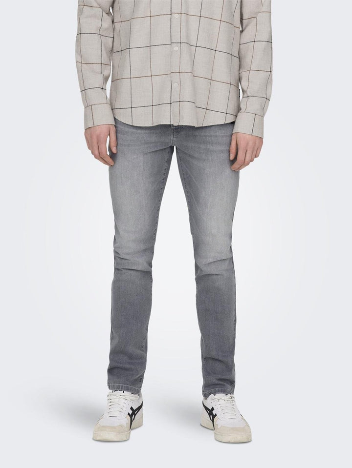 Slim Fit Gey Denim Model Loom - Grey Denim