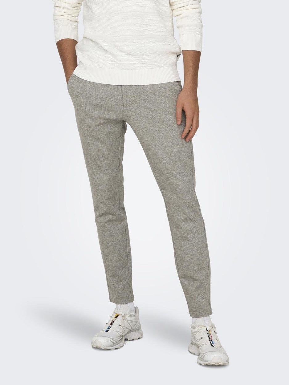 Onsmark Slim Check 020919 Pant Noos - Zand Dessin